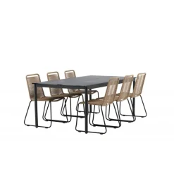 Modena Loungesæt - Havemøbelsæt - Sort og Latte