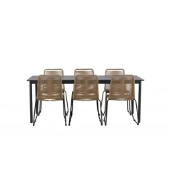 Modena Loungesæt - Havemøbelsæt - Sort og Latte