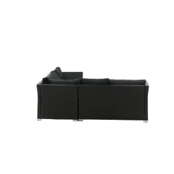 Moderne Haiti Have Hjørnesofa - Sort Rattan