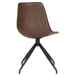 Monaco Dining Chair w. Swivel - Drejestol i mørkebrun PU