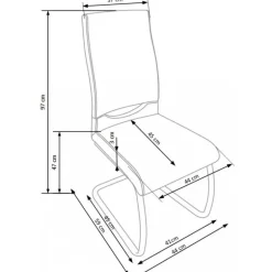 MONACO Spisestuestol Sort / Hvid