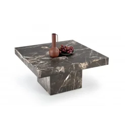 MONOLIT sofabord 80x80 cm - Sort mamorlook