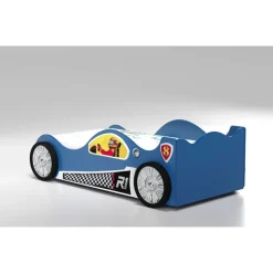 Monza Racer Blå børneseng med Madras - 90 x 190 cm