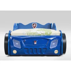 Monza Racer Blå børneseng med Madras - 90 x 190 cm