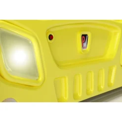 Monza Racer Gul børneseng med Madras - 90 x 190 cm