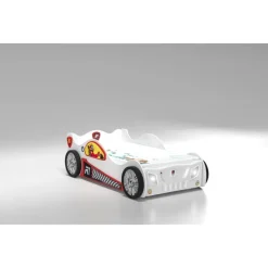 Monza Racer hvid børneseng med Madras - 90 x 190 cm