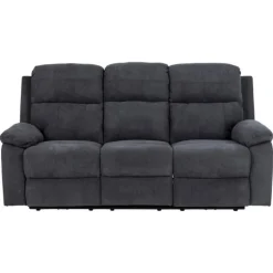 Mora 3 personers Elektrisk recliner Mørkegrå stof