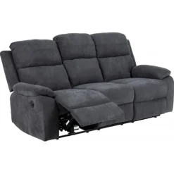 Mora 3 personers Elektrisk recliner Mørkegrå stof