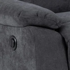 Mora 3 personers Elektrisk recliner Mørkegrå stof