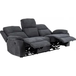 Mora 3 personers Elektrisk recliner Mørkegrå stof