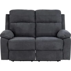 Mora 2 personers Elektrisk recliner Mørkegrå stof