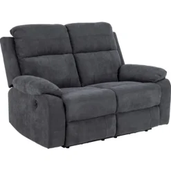 Mora 2 personers Elektrisk recliner Mørkegrå stof