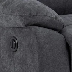 Mora 2 personers Elektrisk recliner Mørkegrå stof