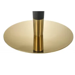 MORATA Rundt spisebord, Hvid marmor / Sort / guld