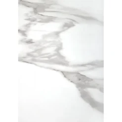 MORATA Rundt spisebord, Hvid marmor / Sort / guld