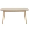 Nagano spisebord 80x150 cm - Hvidolieret eg