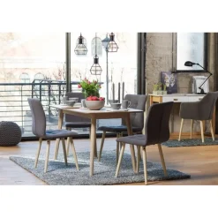 Nagano spisebord 80x150 cm - Hvidolieret eg