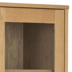 Nagano vitrineskab, med 2 låger - glas og natur egefiner/eg