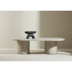 Narvik Sofabord 120 x 60 cm – Beige Marmorlook