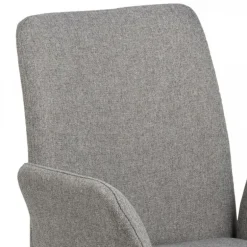 Naya spisebordsstol med armlæn og drejefunktion - Grå stof