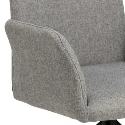 Naya spisebordsstol med armlæn og drejefunktion - Grå stof