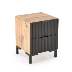 NELA sengebord, håndværk eg - Sort