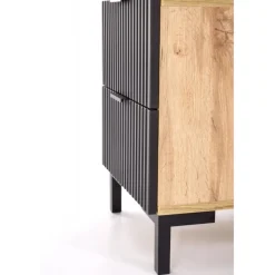 NELA sengebord, håndværk eg - Sort