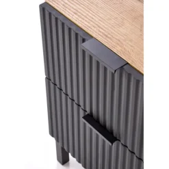 NELA sengebord, håndværk eg - Sort