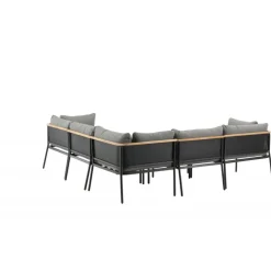 Nettan Have Hjørnesofa Sæt - Sort,Grå