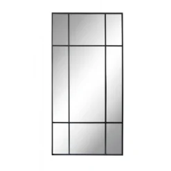 New Yorker Spejl med sort ramme i jern str 180x90cm