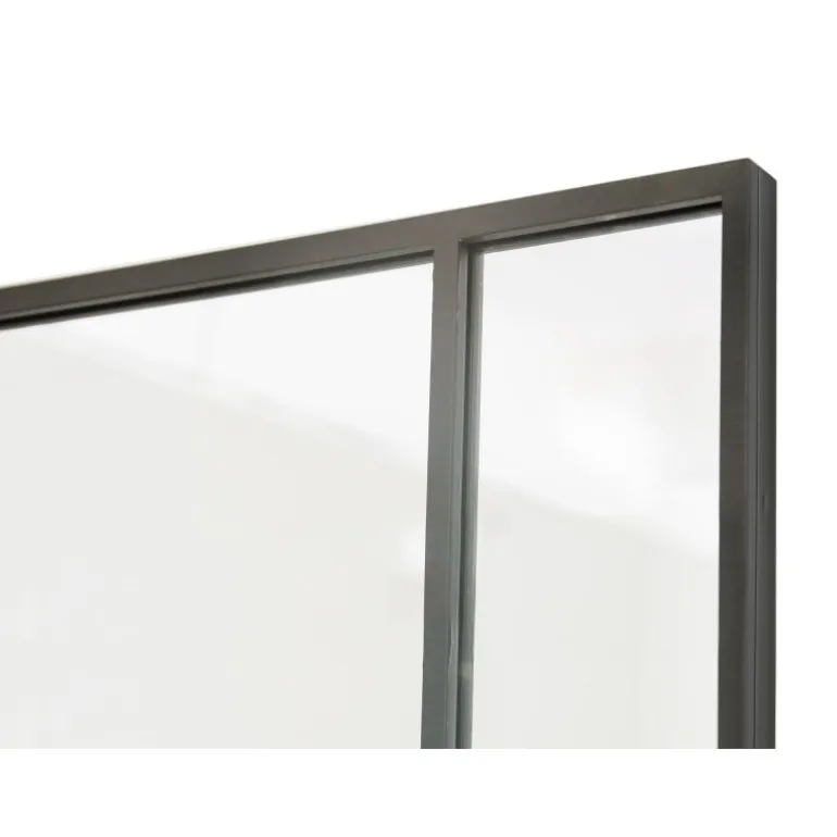 New Yorker Spejl med sort ramme i jern str 180x90cm