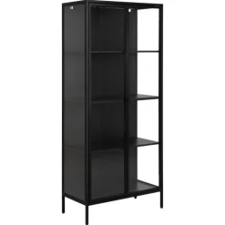 Newcastle vitrine sort metal H180 cm