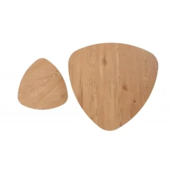 NICEA 2, sæt af to sofaborde, - gylden eg / Sort