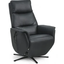 Nicolai Læder lænestol m. indbygget skammel og løftefunktion indbygget skammel og løftefunktion