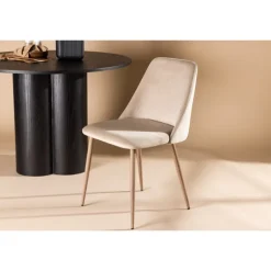 Night Spisebordsstol - velour og Valnød