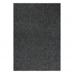 Nizza Kortluvet tæppe Ensfarvet - Antracit