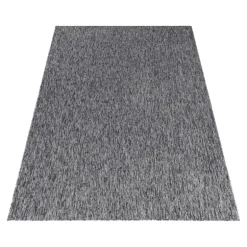 Nizza Kortluvet tæppe Ensfarvet - Grå