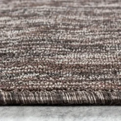 Nizza Kortluvet tæppe Ensfarvet - Brun