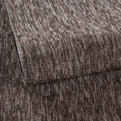 Nizza Kortluvet tæppe Ensfarvet - Brun