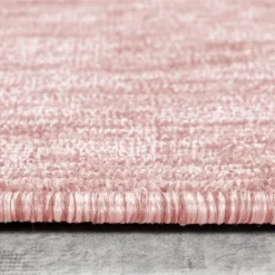 Nizza Kortluvet Tæppeløber Ensfarvet - Rosa