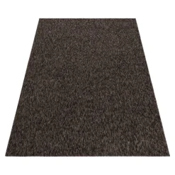 Nizza Kortluvet Tæppeløber Ensfarvet - Brun