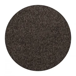 Nizza Rund Kortluvet tæppe Ensfarvet - Brun