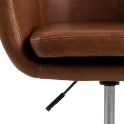 Nora skrivebordsstol brun læderlook