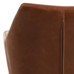 Nora skrivebordsstol brun læderlook