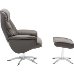 Næsby Drejestol brun Soleda Læder