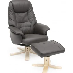 Næsby Drejestol Brun Soleda Læder