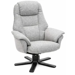 Næsby Drejestol lysegrå Stof