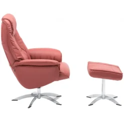 Næsby Drejestol Rød Soleda Læder