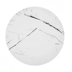 NUBIRA S sofabord ramme - Sort, top - Hvid marmor