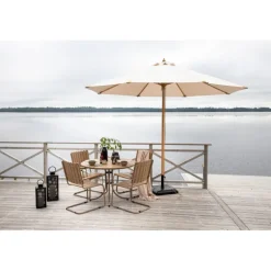 Nypo Parasol - Natur,Hvid